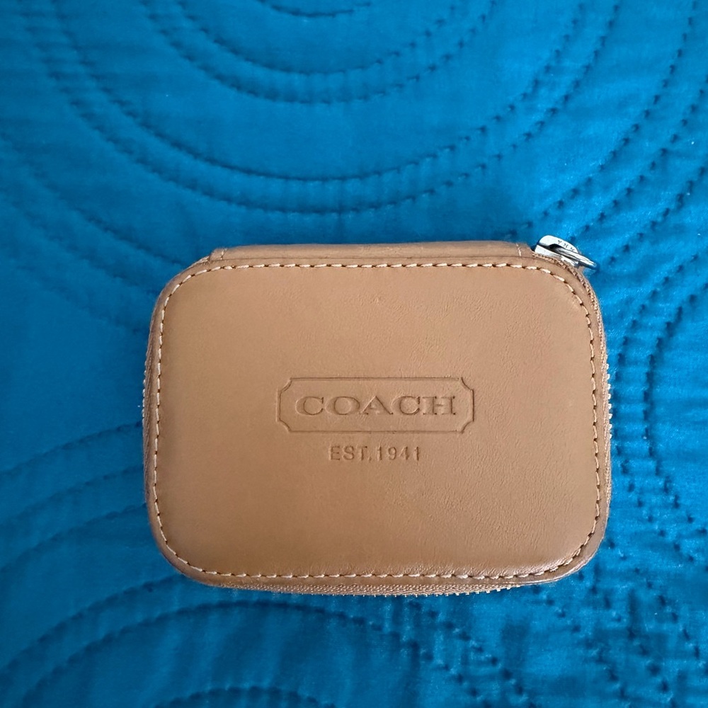 Coach Brown Leather Coin Case